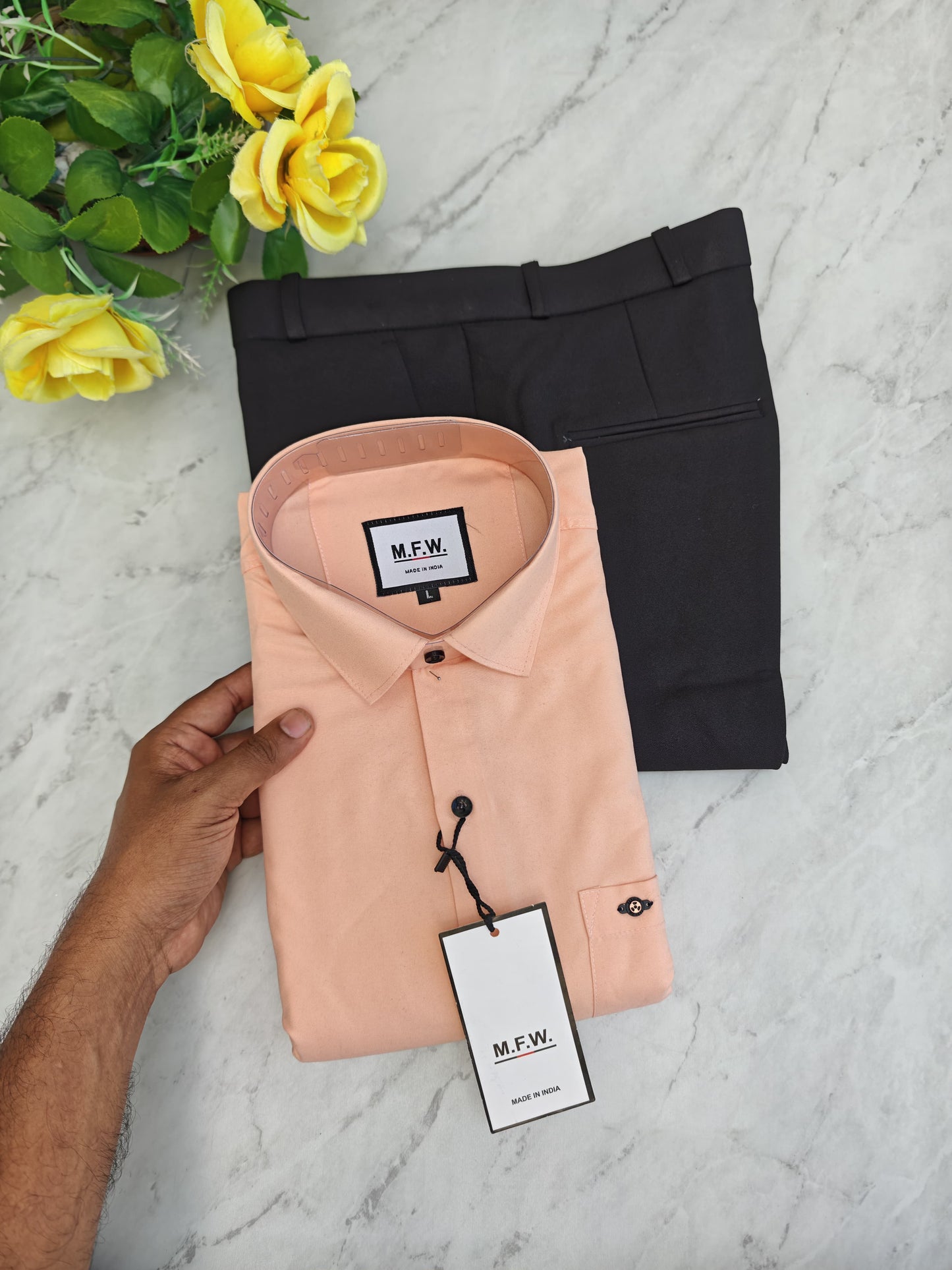2 in 1 combo MFW plain shirts + Twill polo fit pant combo buy @550 rs only