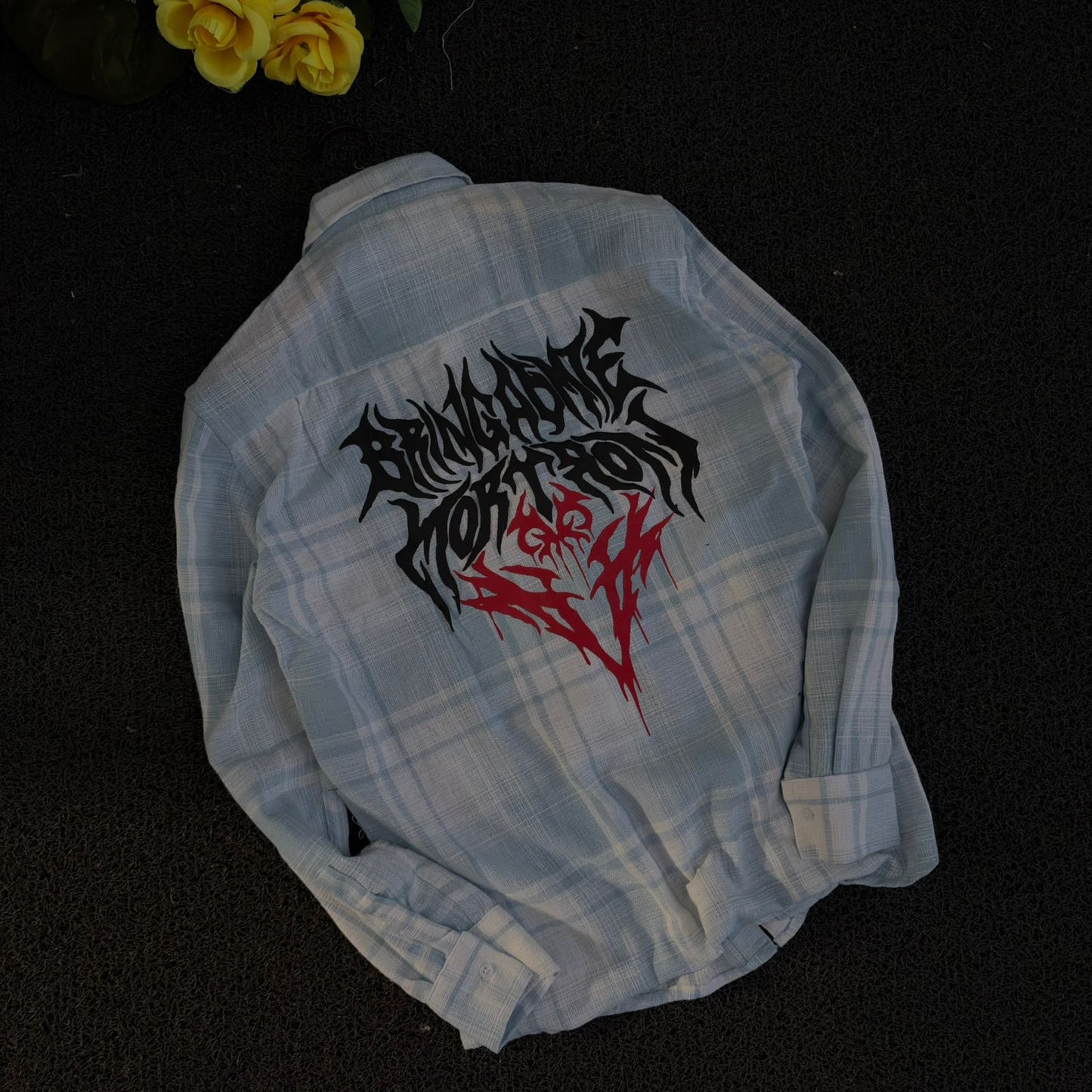 2 in 1 combo Dobby double pocket back print shirts + Mom fit jeans pant combo buy @600