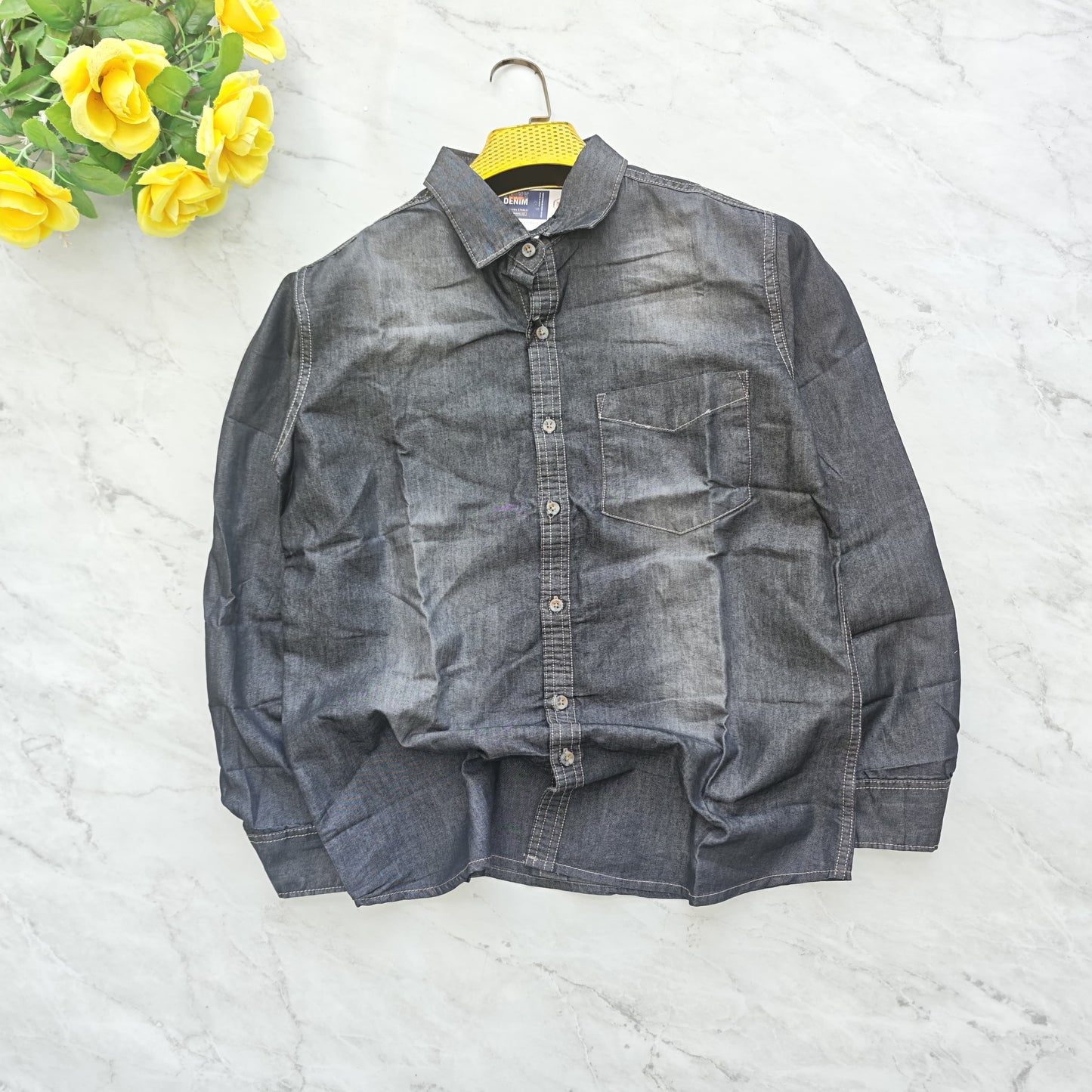 Men's Full sleeve singe pocket Denim Shirts single pcs @350 and Buy 3 pc combo @999