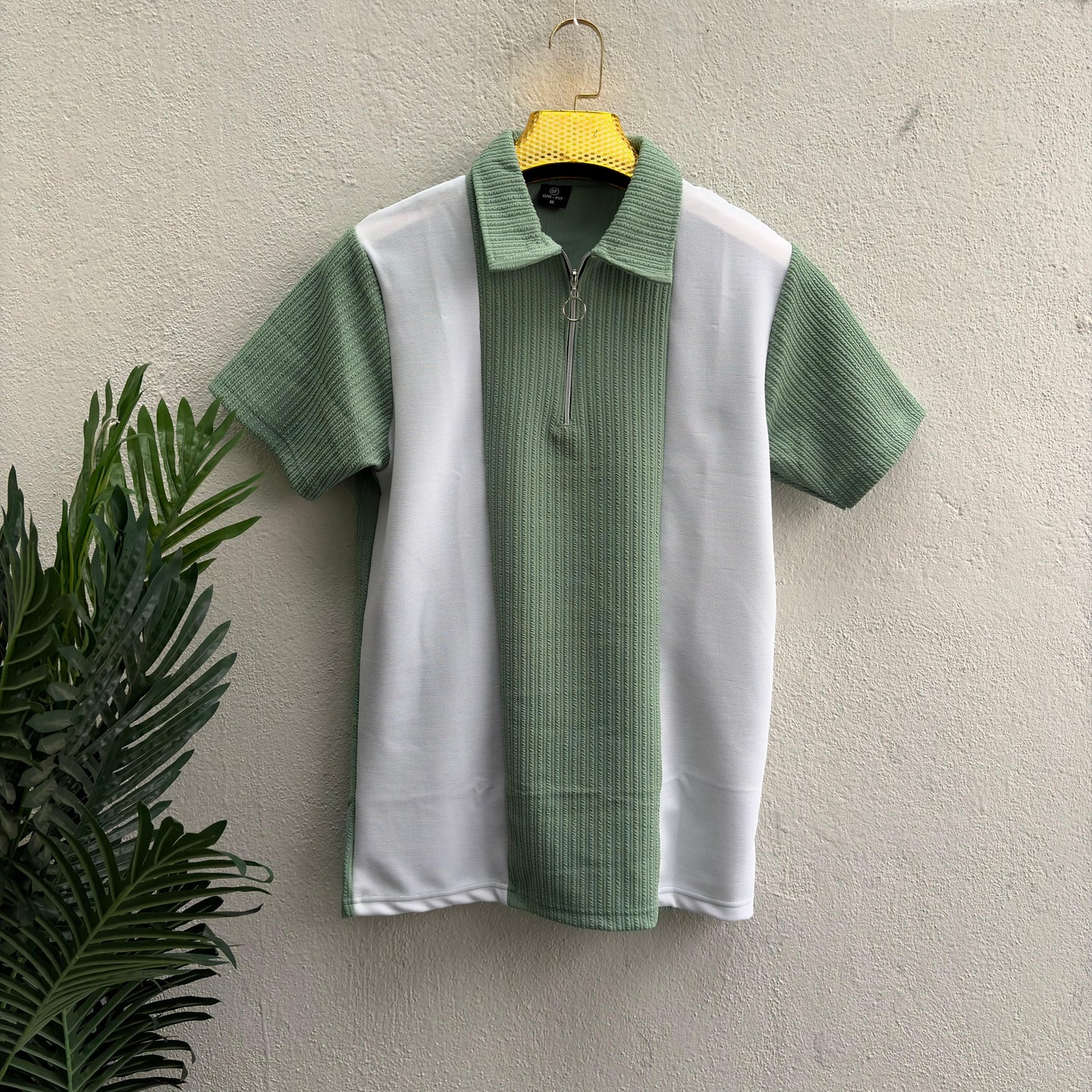 Men's korean Collar old money Zipper Half sleeve Tshirt 1 pc @199 and 3 pcs @ 499