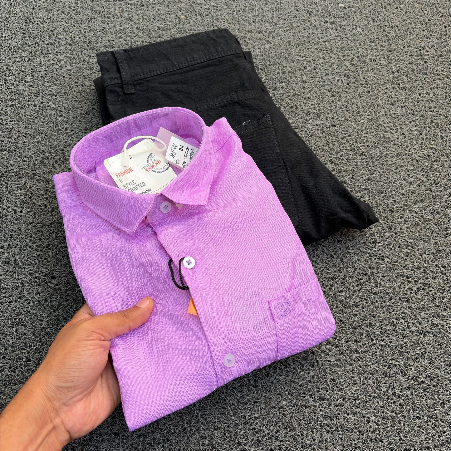 2 in 1 combo .Lenin shirts + Mom fit jeans pant combo buy @600