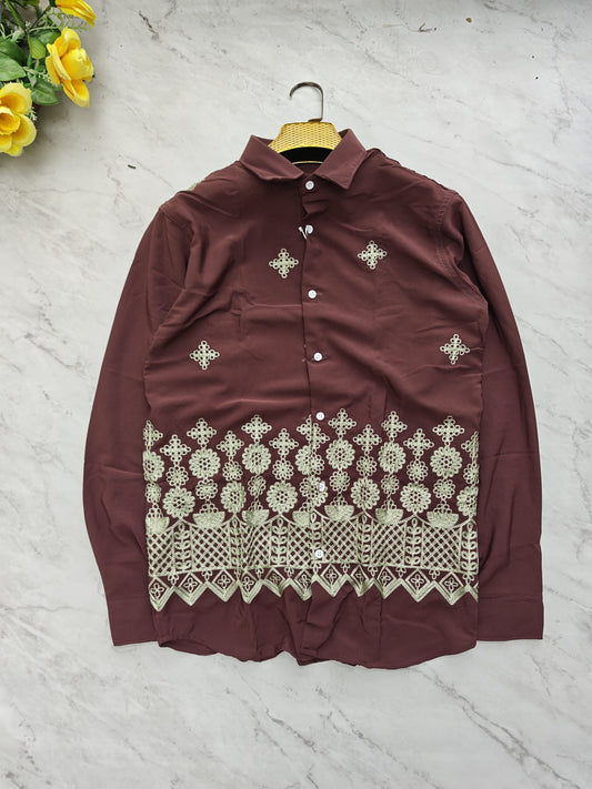 MFW viscose bottom embroidery Shirts single pcs @350 and Buy 3 pc combo @999