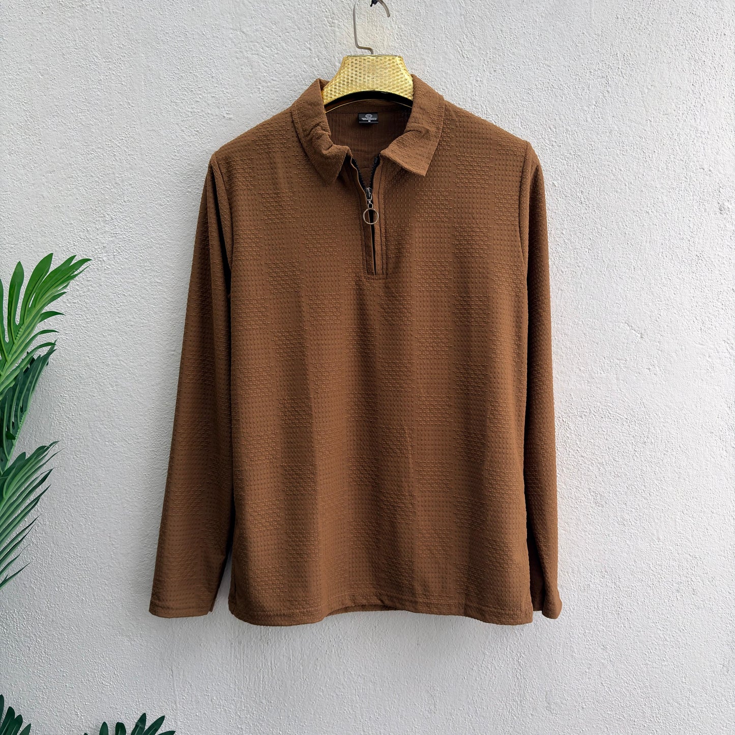 Men's Full sleeve old money Zipper polo tshirt buy 3 pcs @499 and 1 pcs @199