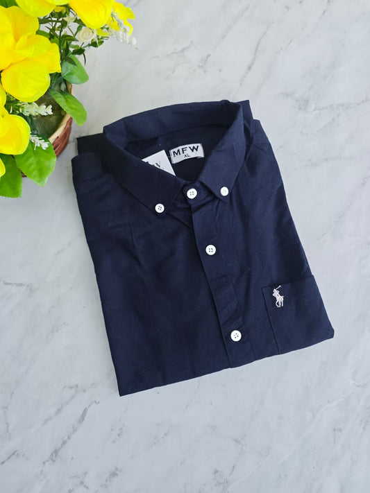 MFW Old money Plain shirts Single pcs @299 and Buy 4 pcs combo @999 (NEW) (Navy)