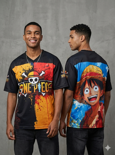 V neck Half sleeve front and back printed jersey buy @200