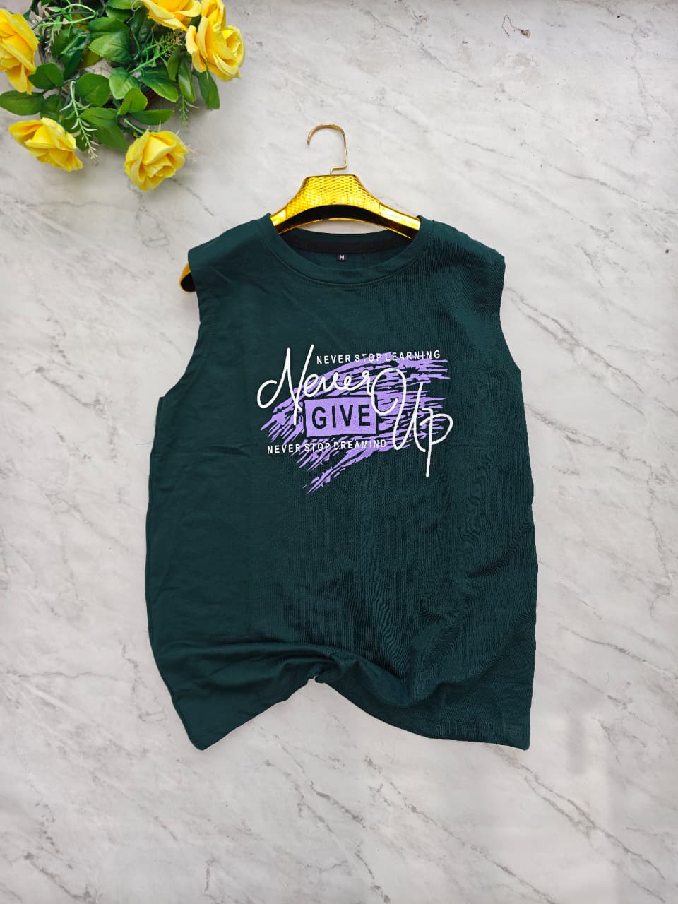 Random design Cotton Tank top sleeveless tshirt buy @150 rs only