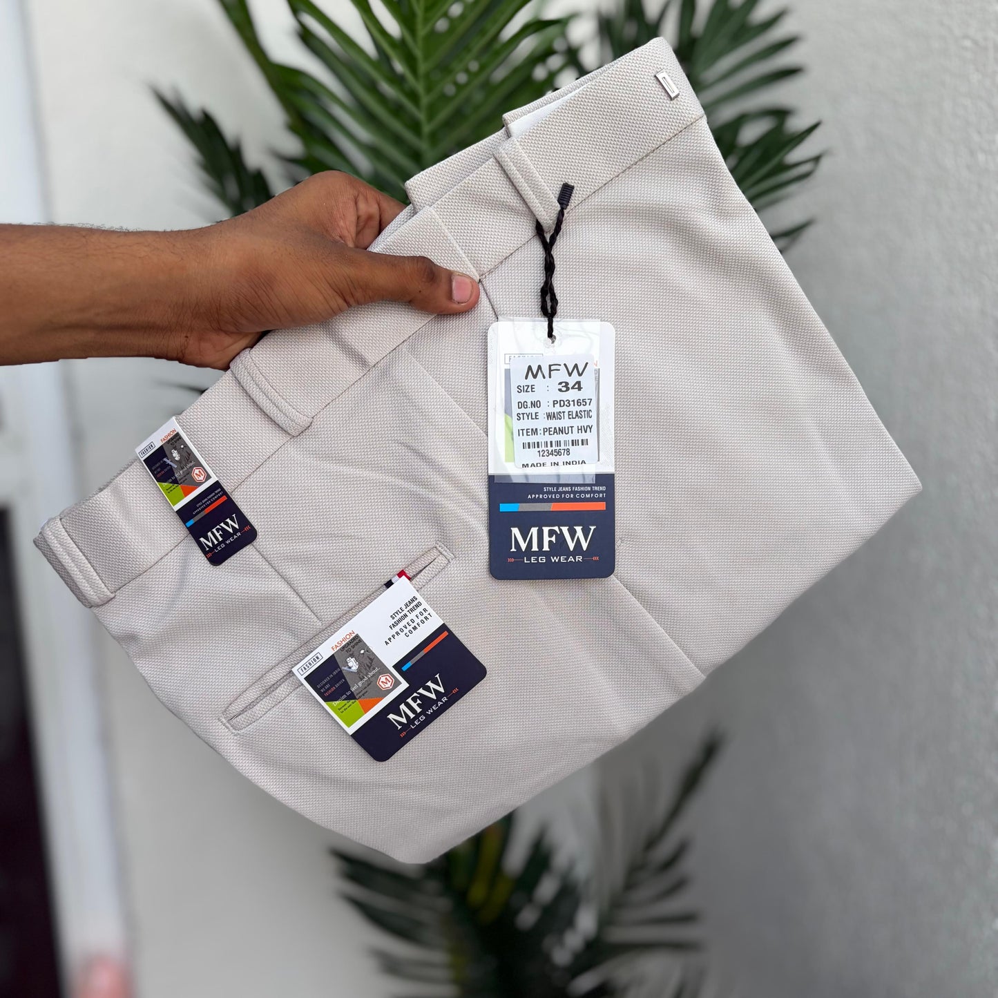 MFW Hip adjustment Penut fabric polofit pants buy 3 pant @ 1200(Light Sandle)