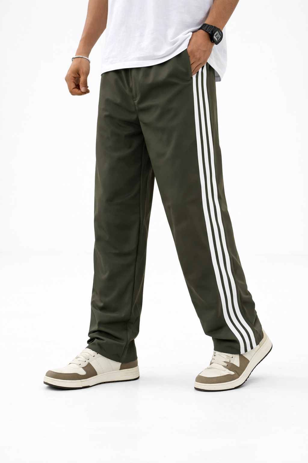 3 Line ns baggy type track pants buy 3 pcs @499(Green)