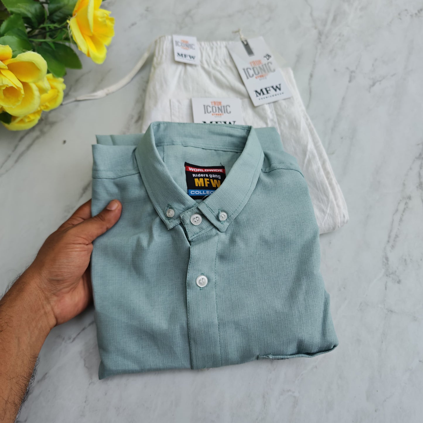 2 in 1 combo mfw lenin shirts + Lenin relax fit pant combo buy @550 rs only