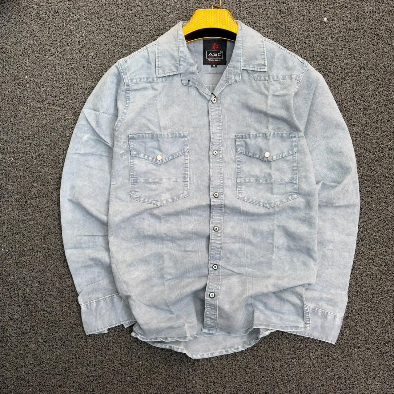 Men's Double pocket Denim Shirts single pcs @350 and Buy 3 pc combo @999