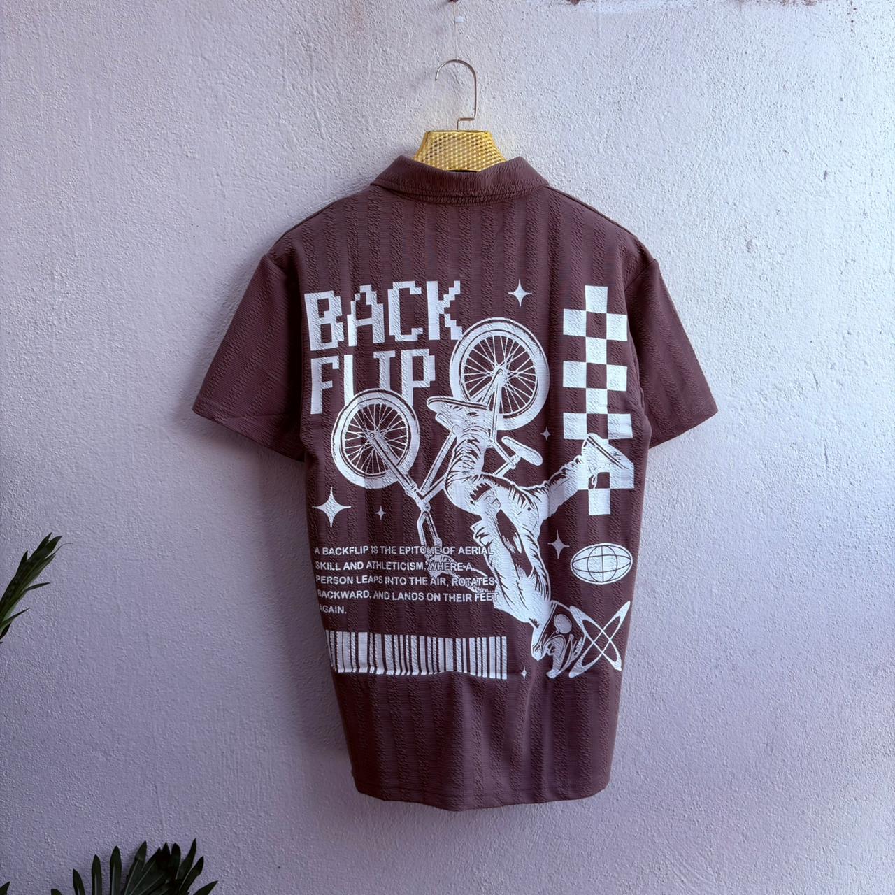 Men's korean Collar old money back printed Zipper Half sleeve Tshirt 1 pc @199 and 3 pcs @ 499