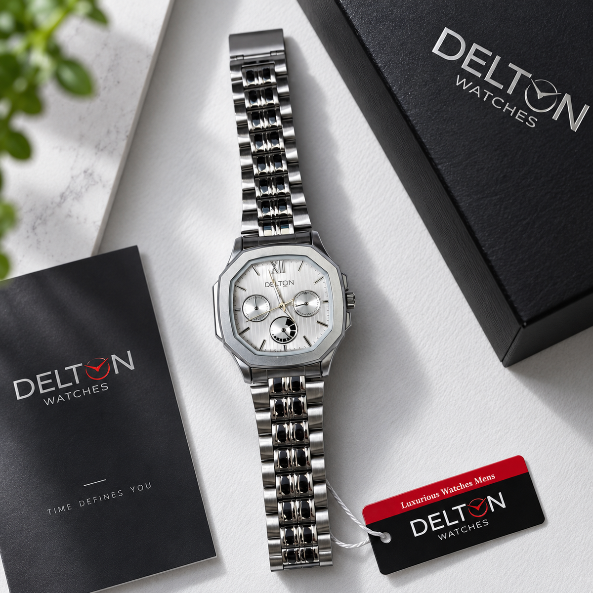 MFW octagon style stainless Steel watch Buy @200rs (white)