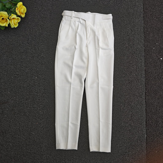 Mfw lenin Gurkha polo fit pants buy @450 rs only(White Lenin polo fit)