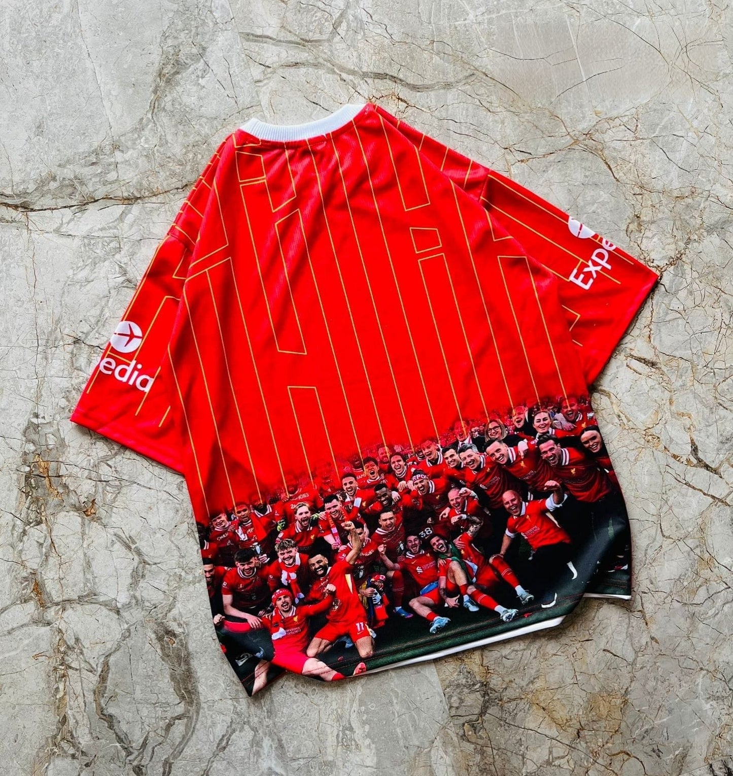 Half sleeve front and back printed football jersey buy @200