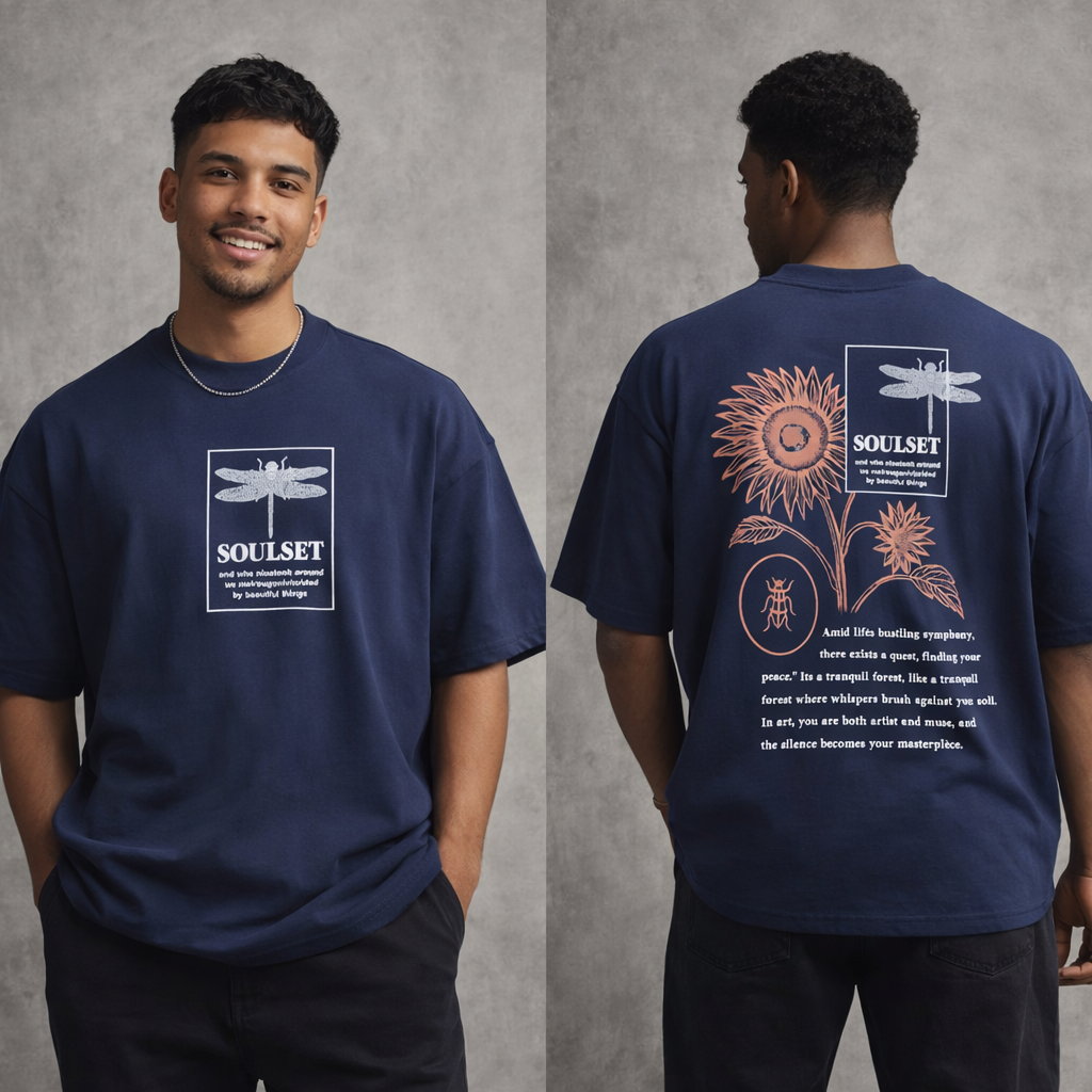 Round neck Front and back Printed droup shoulder Tshirt 1 pc @199 and 3 pcs @ 499