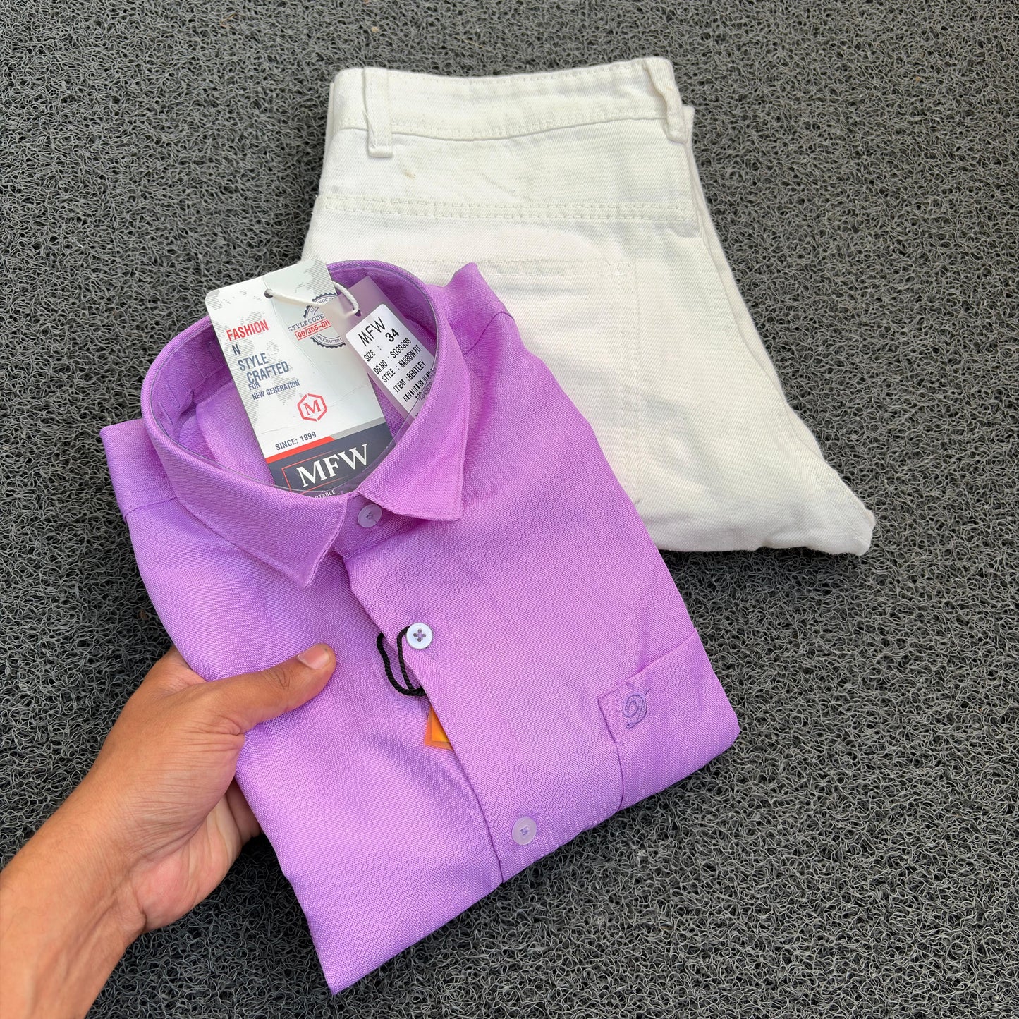 2 in 1 combo .Lenin shirts + Mom fit jeans pant combo buy @600