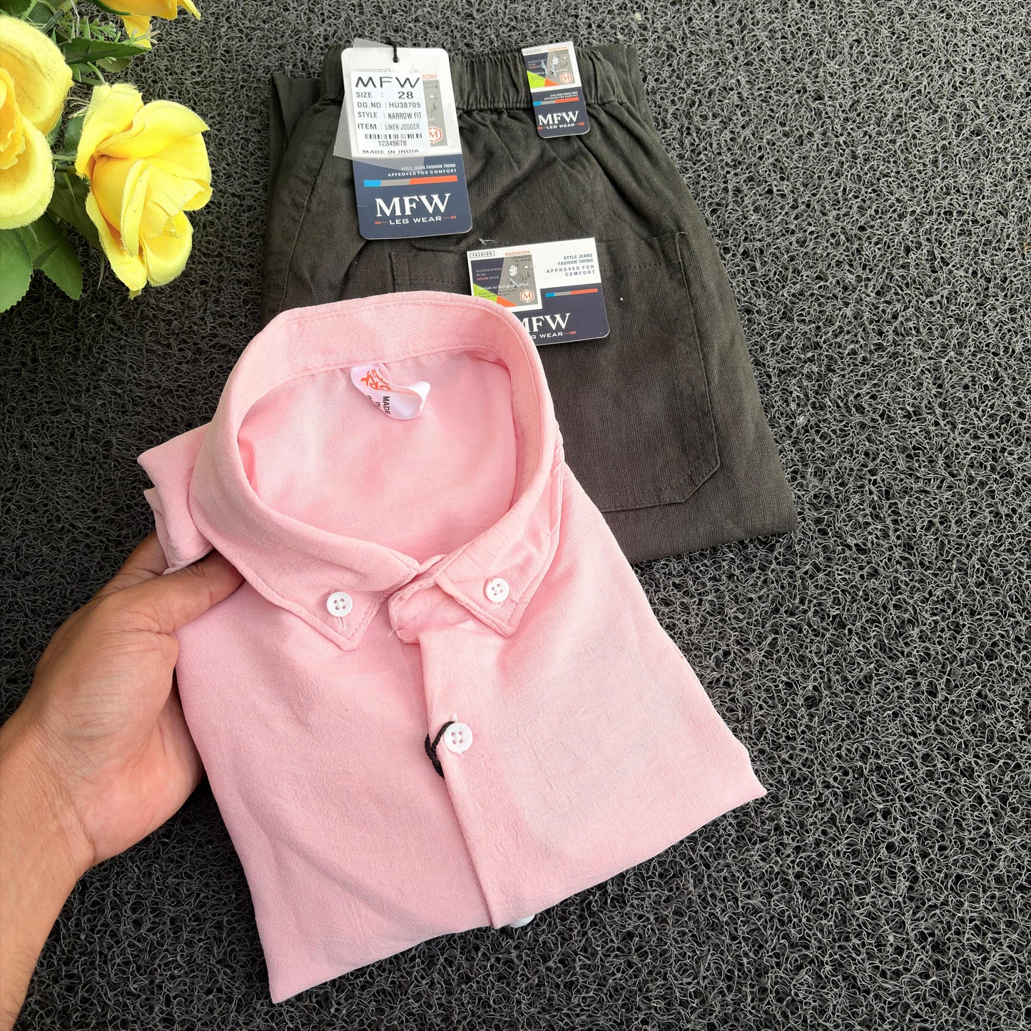 2 in 1 combo Old money lenin shirts + Lenin pants combo buy @600 only