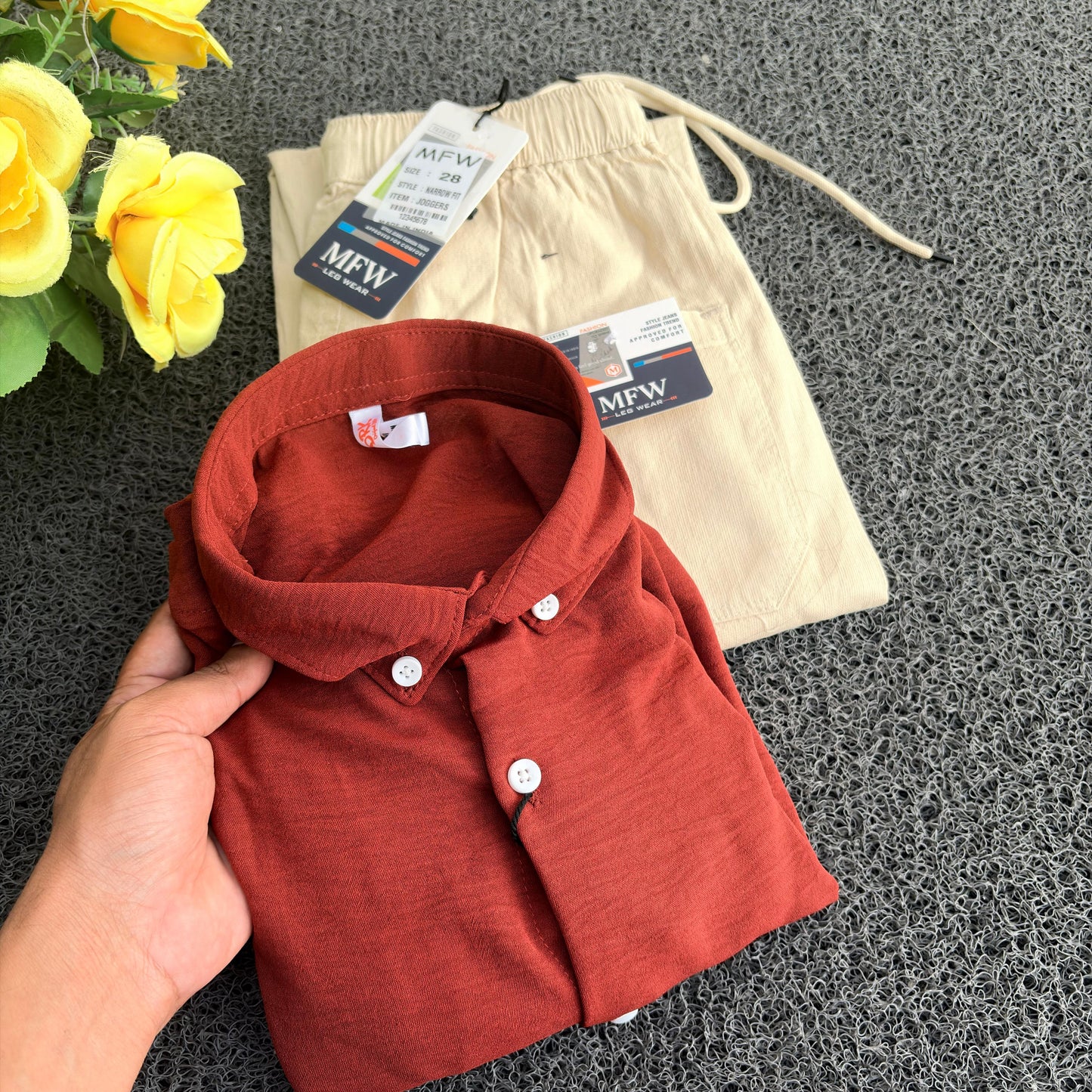 2 in 1 combo Old money lenin shirts + Lenin pants combo buy @600 only