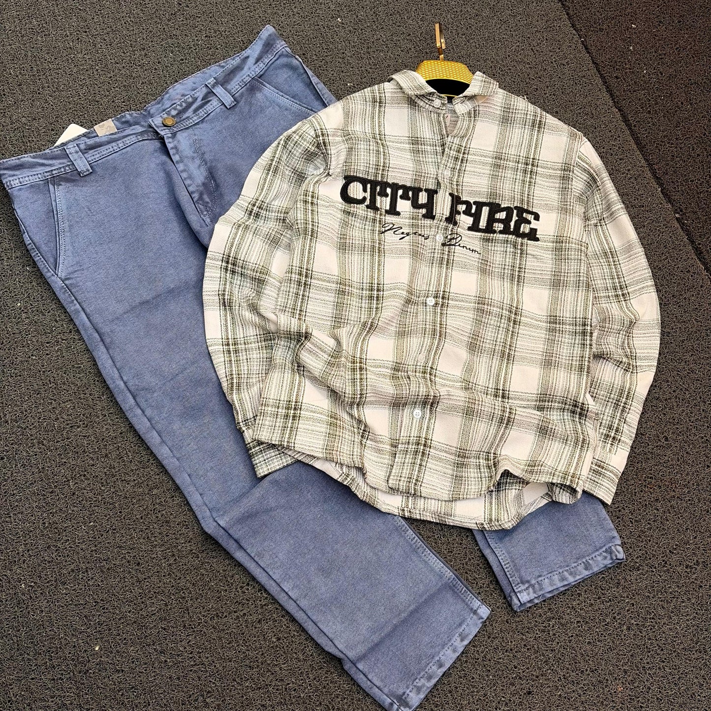 2 in 1 combo MFW Embroidery shirts + mom fit jeans buy @600 only