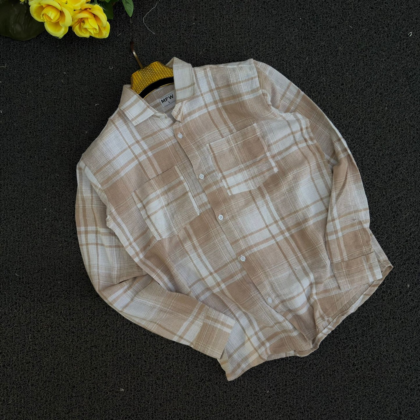 2 in 1 combo Dobby double pocket back print shirts + Mom fit jeans pant combo buy @600