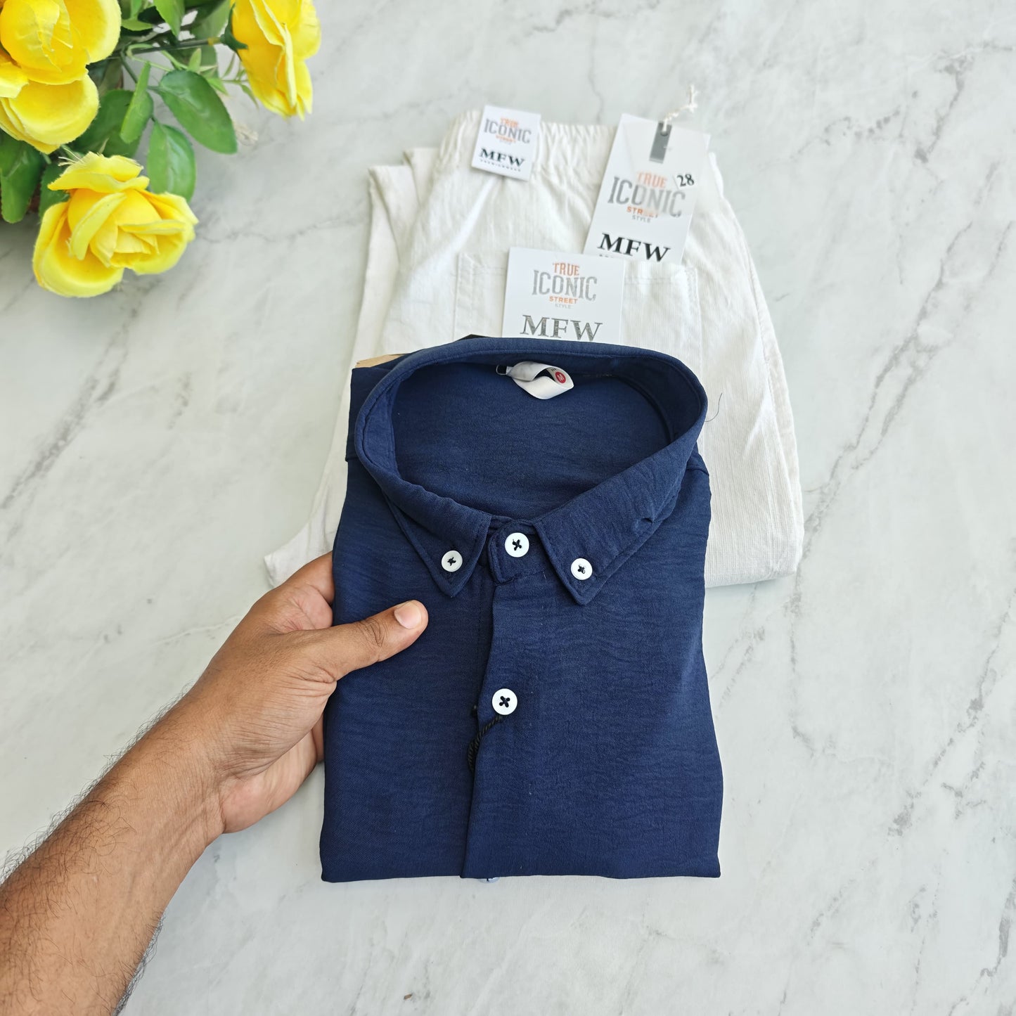 2 in 1 combo lenin shirts + lenin relax fit pants combo buy @600 rs only