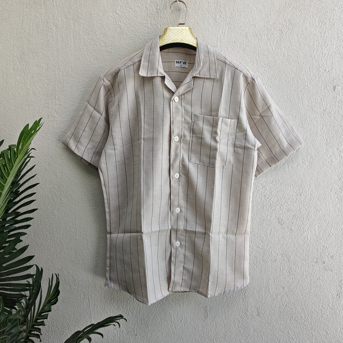 Mfw korean stripes Lenin Cuban Collar shirts buy @250 rs