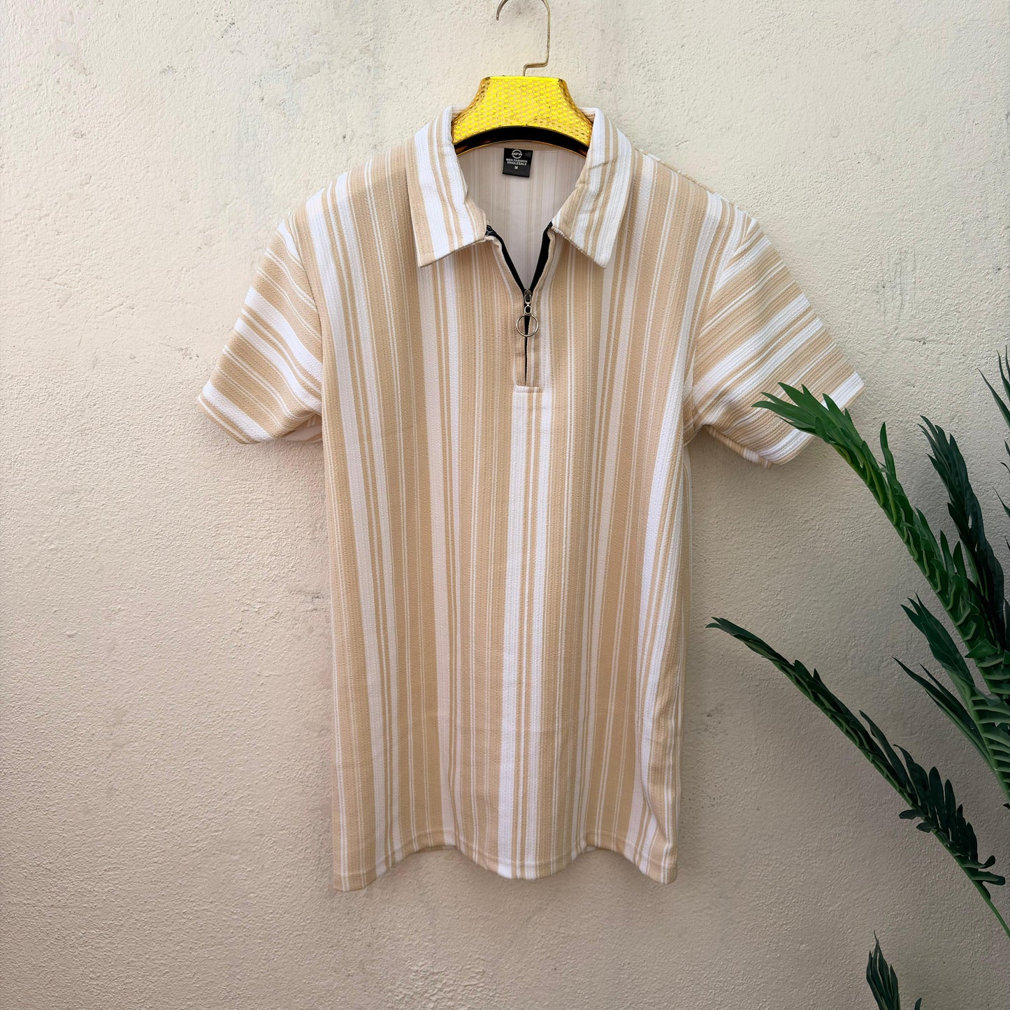 Men's korean Collar old money Zipper Half sleeve Tshirt 1 pc @199 and 3 pcs @ 499