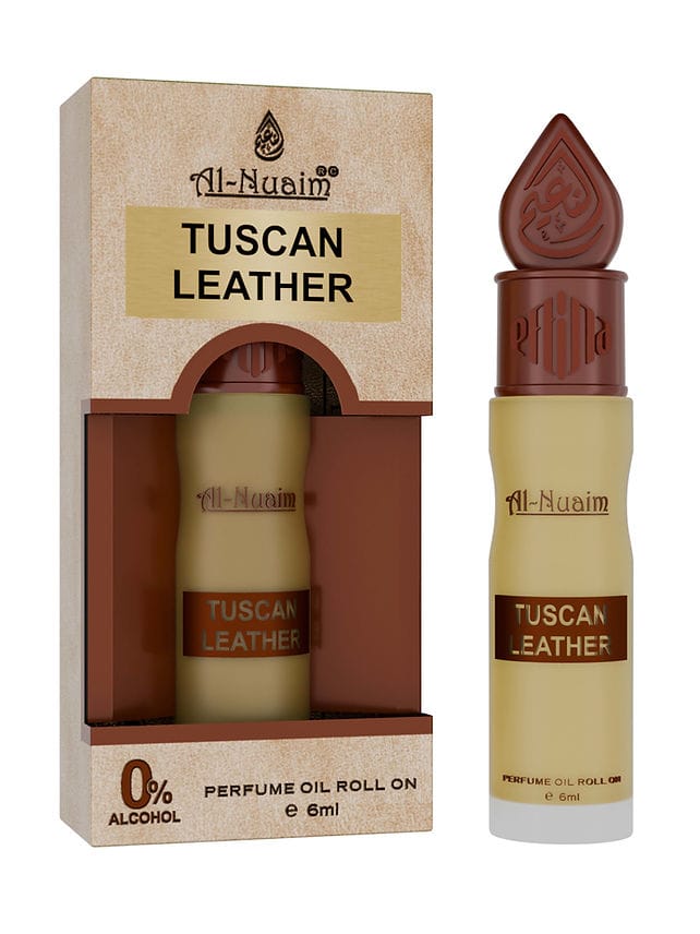 Tuscan Leather Alcohol Free attar perfumes 6ml AL-Nuaim Roll on