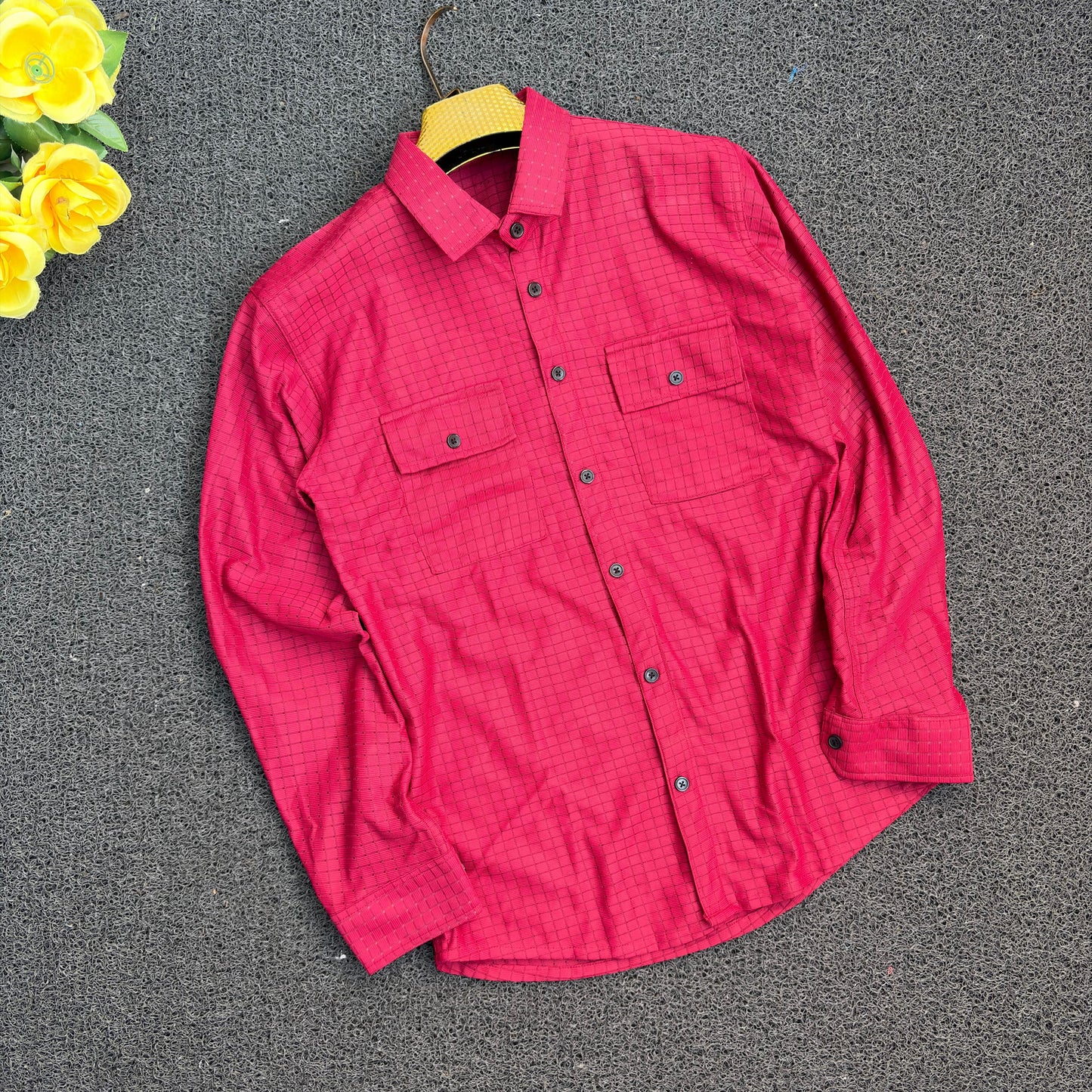 MFW Full sleeve Double pocket Netted fabric Shirt single pcs @299 and Buy 4 pcs combo @999