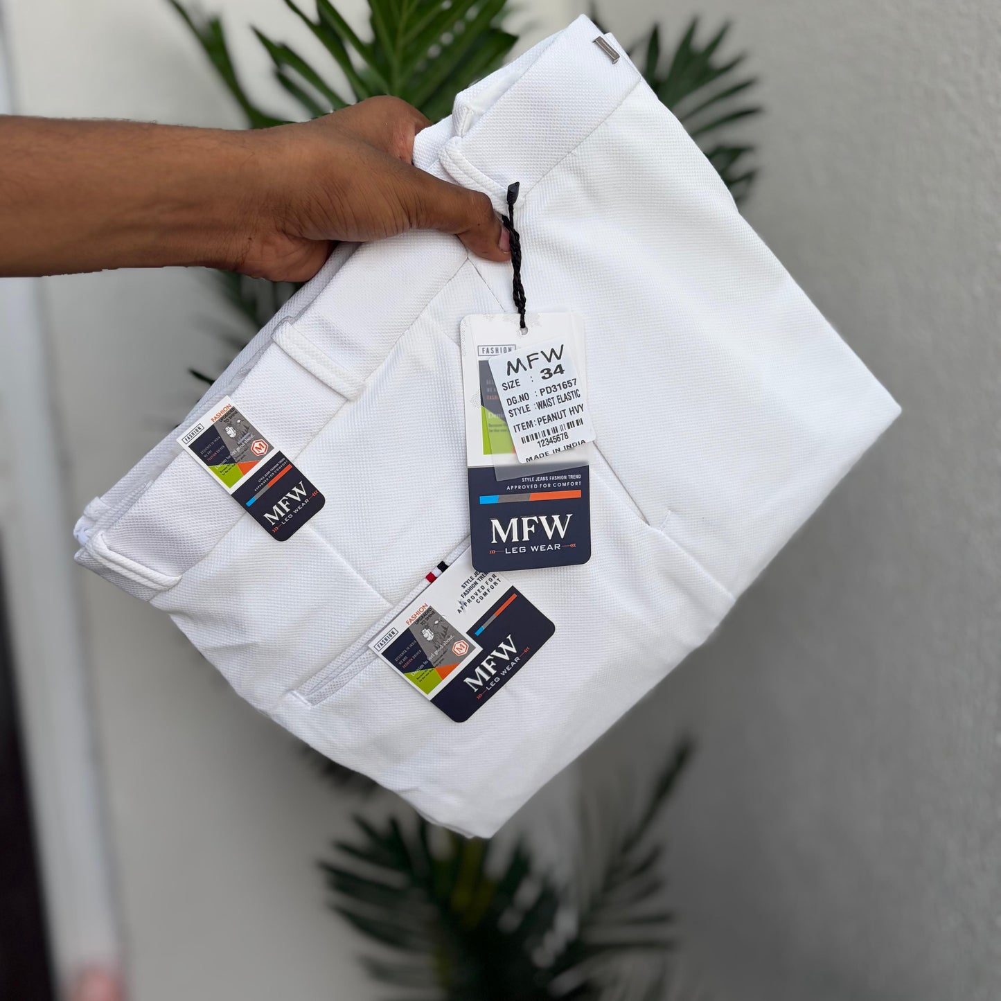 MFW Hip adjustment Penut fabric polofit pants buy 3 pant @ 1200(White)