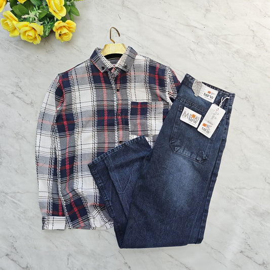 2 in 1 combo MFW back printed baggy shirts + mom fit jeans pant combo buy @600 rs only