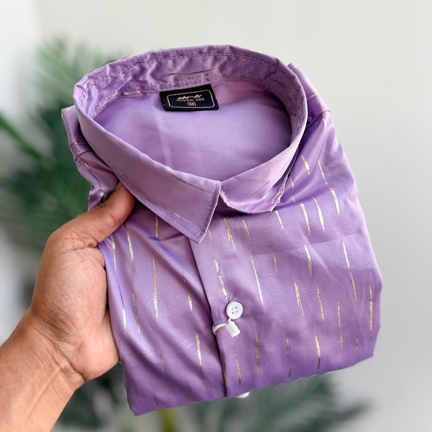 Men's full sleeve Gold foil print satin Shirts single pcs @299 and Buy 4 pcs combo @999