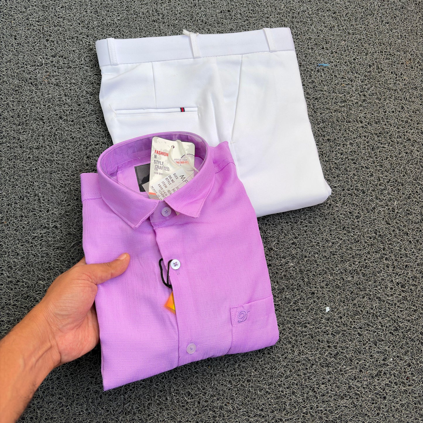 2 in 1 combo .Lenin shirts + polo fit pant combo buy @600.