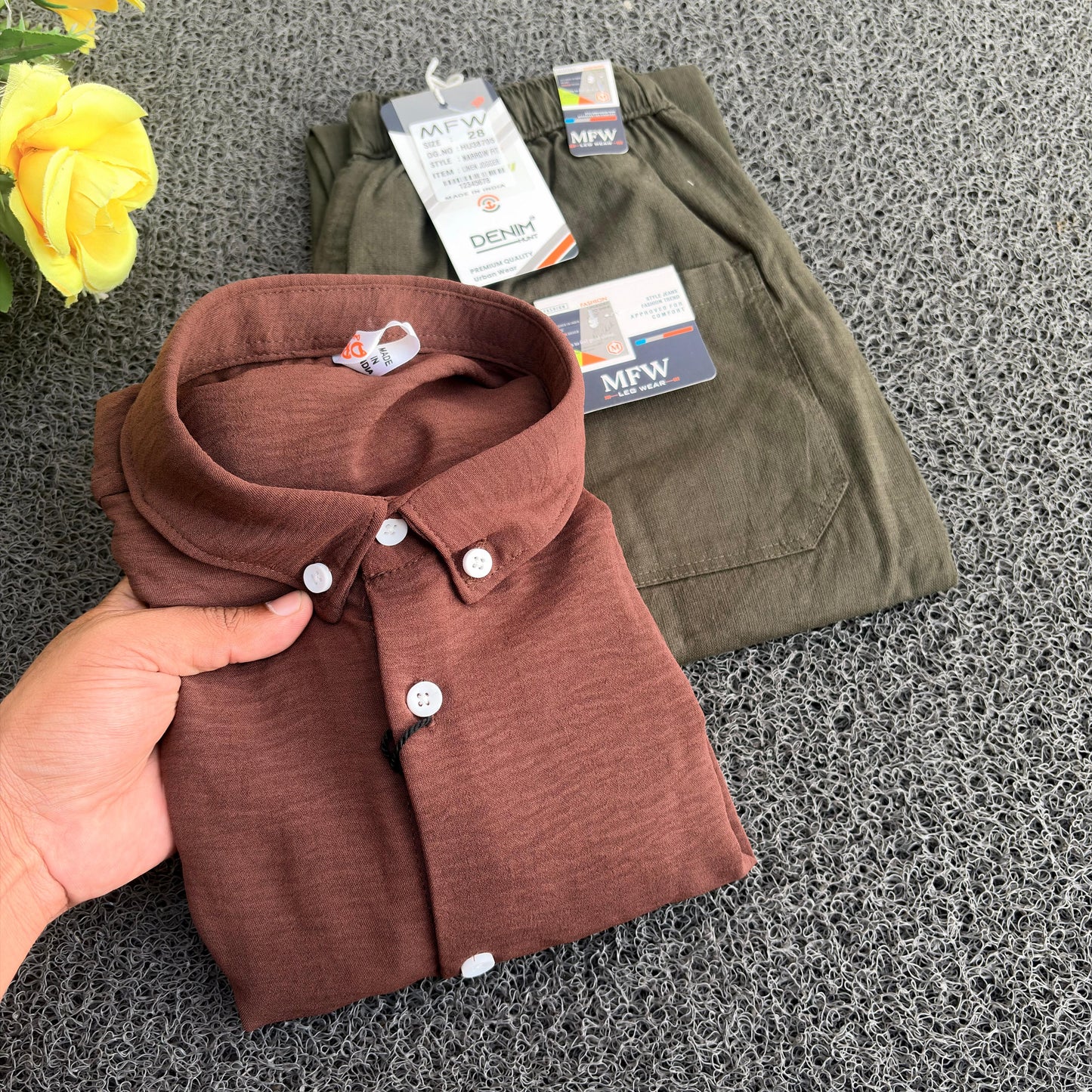 2 in 1 combo Old money lenin shirts + Lenin pants combo buy @600 only