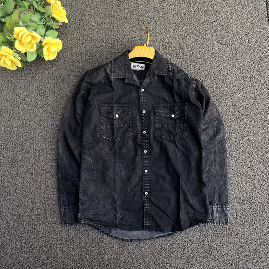 Mfw Double pocket Denim Shirts single pcs @350 and Buy 3 pc combo @999