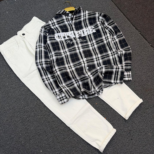 2 in 1 combo MFW Embroidery shirts + mom fit jeans buy @600 only