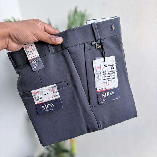 MFW Men's Barbie fabric polofit pants buy @400 rs only (GREY) (A9)