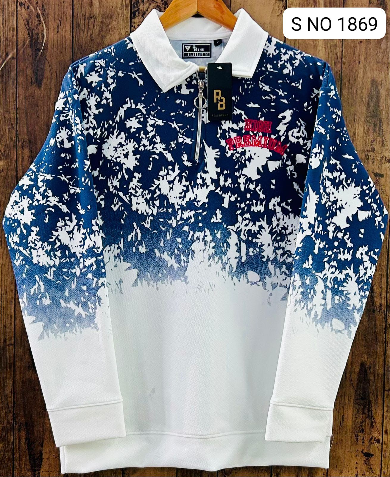 Men's Double shade korean Collar premium old money Zipper Full sleeve tshirts@249