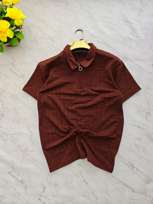 Mfw Half sleeve zipper Tshirt 1 pc @199 and 3 pcs @ 499