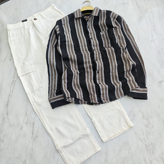 2 in 1 combo MFW waffle jute shirts + 6 mom fit jeans combo buy@550 rs only