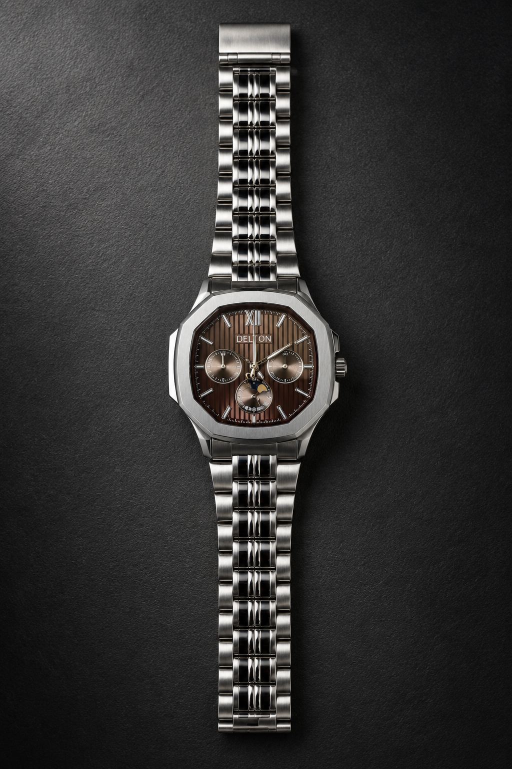 MFW octagon style stainless Steel watch Buy @200rs (brown)