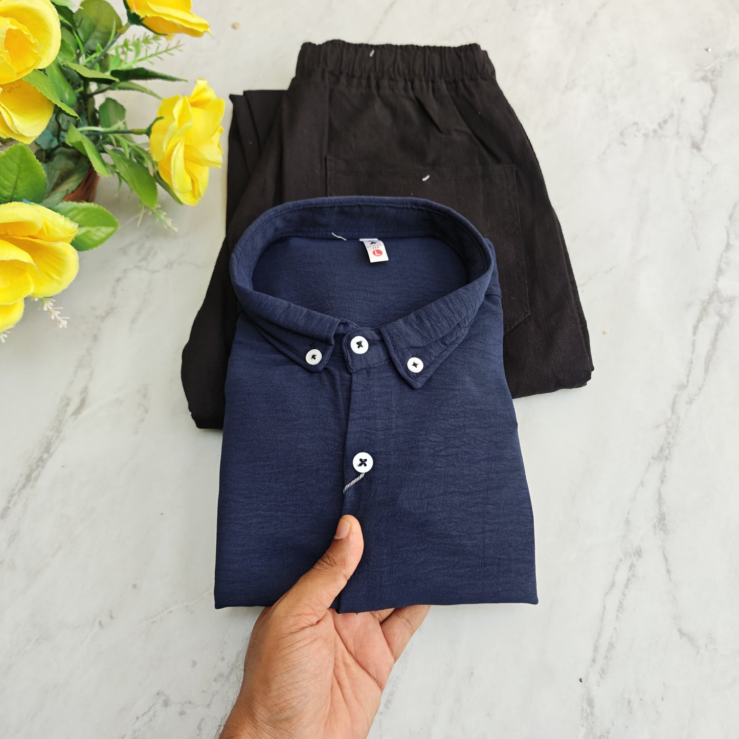 2 in 1 combo old money type crush Lenin shirts + Lenin relax fit pants combo buy @600 rs only