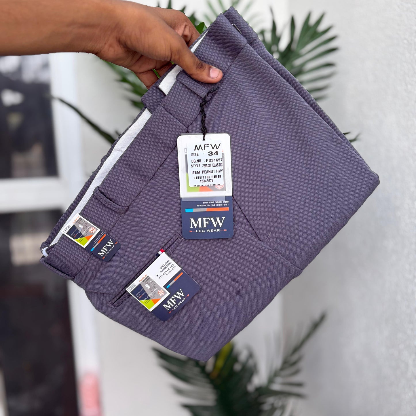 MFW Hip adjustment Penut fabric polofit pants buy 3 pant @ 1200(Grey shade)