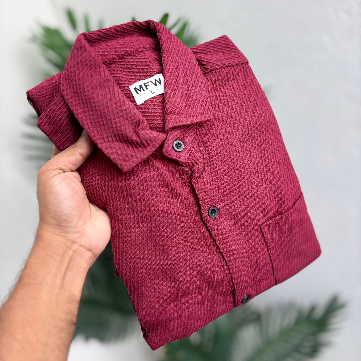 MFW Korean Weaves Plain texture Shirts single pcs @299 and Buy 4 pcs combo @999