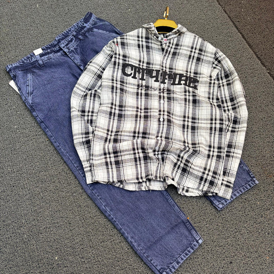 2 in 1 combo MFW Embroidery shirts + mom fit jeans buy @600 only