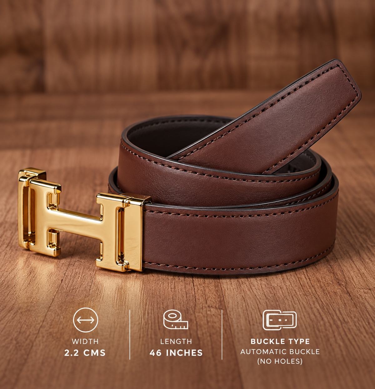 Mfw Premium Push button slim belt buy @200rs (OM -3)