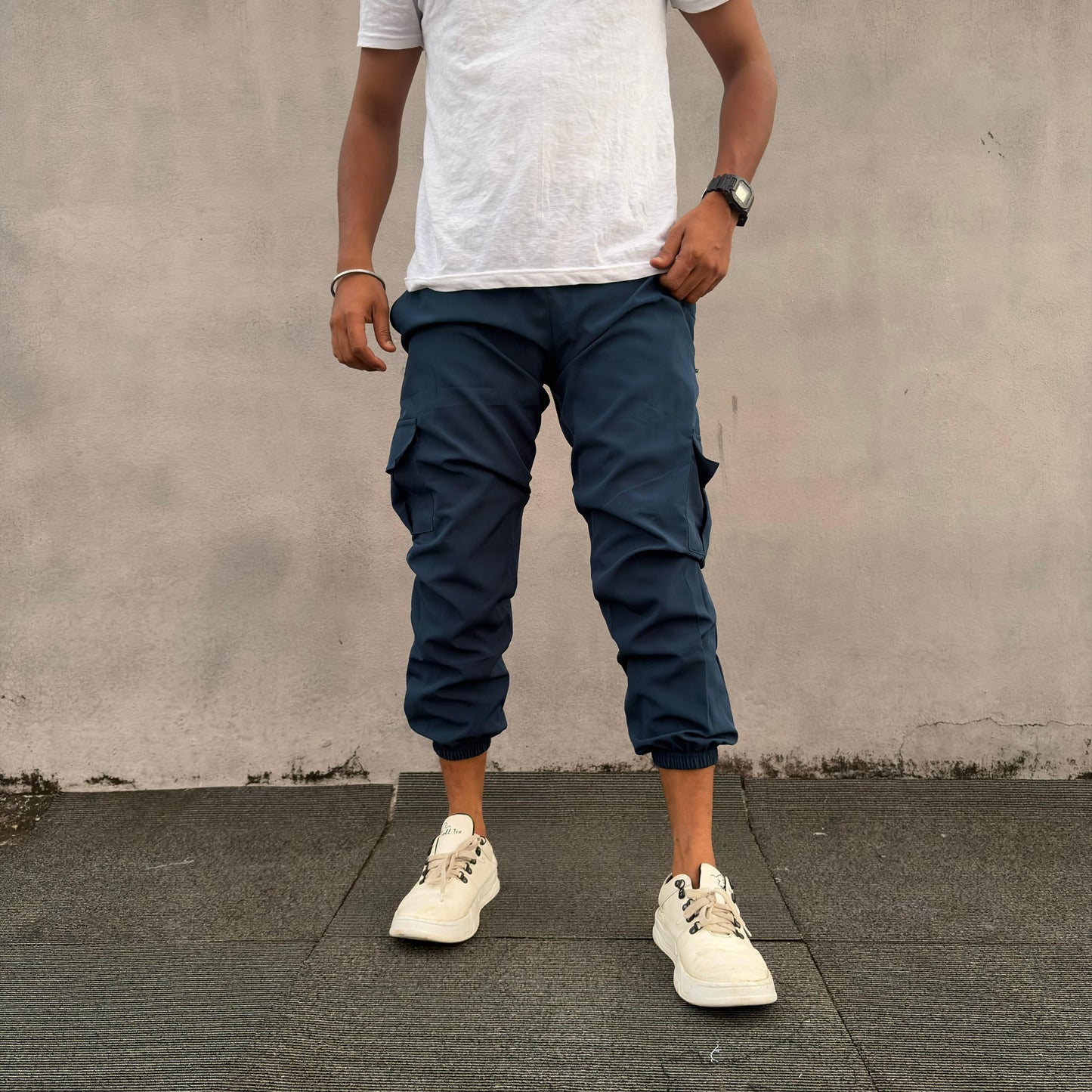 Ns 4 pocket Cargo type track pants buy 3 pcs @499(peacock blue)