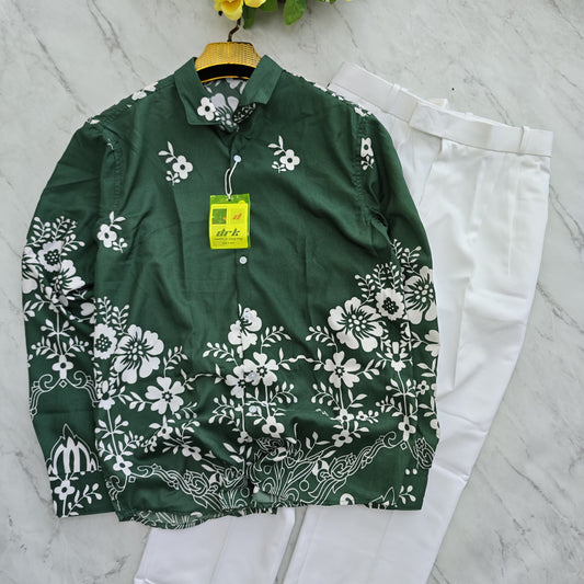 2 in 1 combo viscose Bottom printed shirts+ Korean baggy pants combo buy @600 rs only