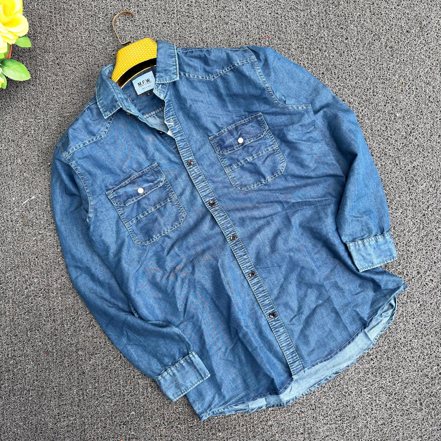 Men's Double pocket Denim Shirts single pcs @350 and Buy 3 pc combo @999