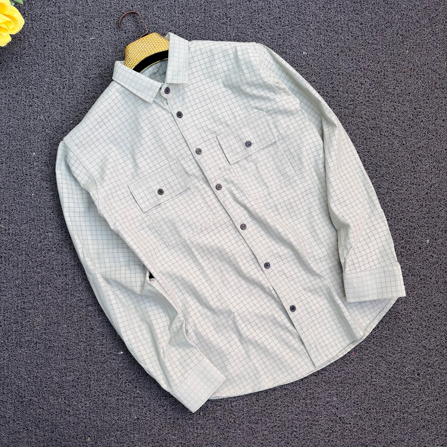 MFW Full sleeve Double pocket Netted fabric Shirt single pcs @299 and Buy 4 pcs combo @999